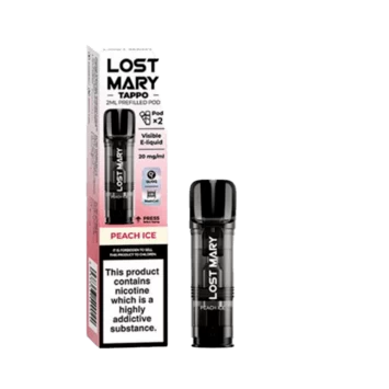 Peach Ice Tappo Prefilled Pods By Lost Mary 3 Peach Ice Tappo Prefilled Pods By Lost Mary