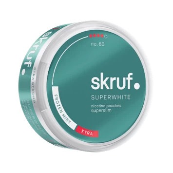 Skruf Superwhite No.60 Frozen Mint Superslim Xtra Strong 3 Skruf Superwhite No.60 Frozen Mint Superslim Xtra Strong